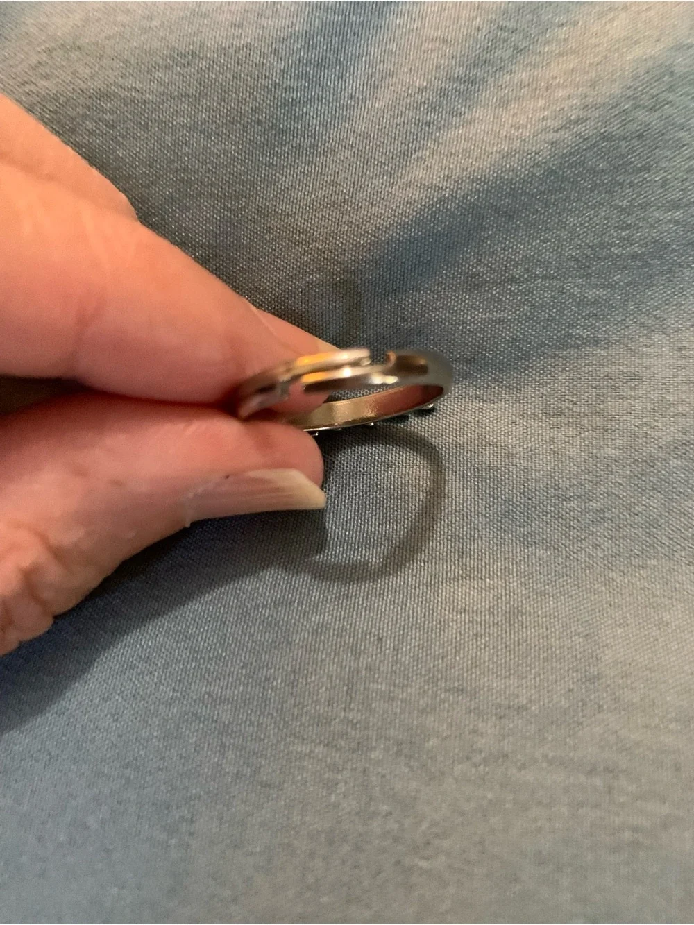 Silver 'Peace' Script Ring - Women’s Jewelry